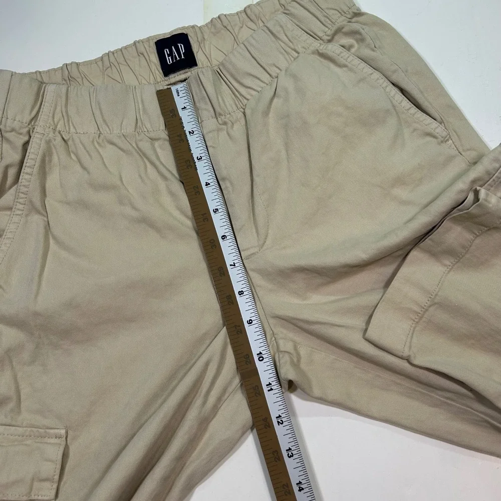 Gap Cargo Pants Elastic Waist Casual Khaki Beige Trousers Men's Size S‎